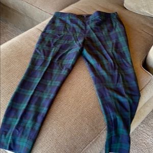 J crew size 8 plaid ankle pants